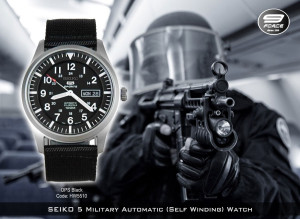 SEIKO 5 Military Watch Automatic (Self Winding) OPS Black
