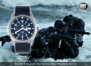 SEIKO 5 Military Watch Automatic (Self Winding) Navy Blue